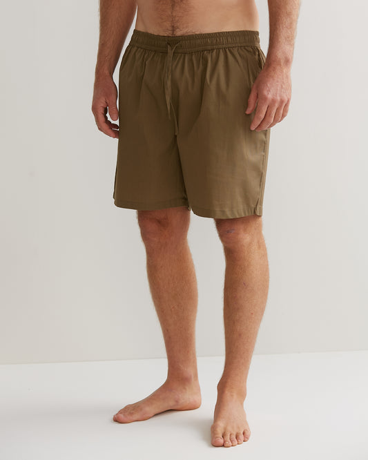 PYJAMA SHORTS IN OLIVE