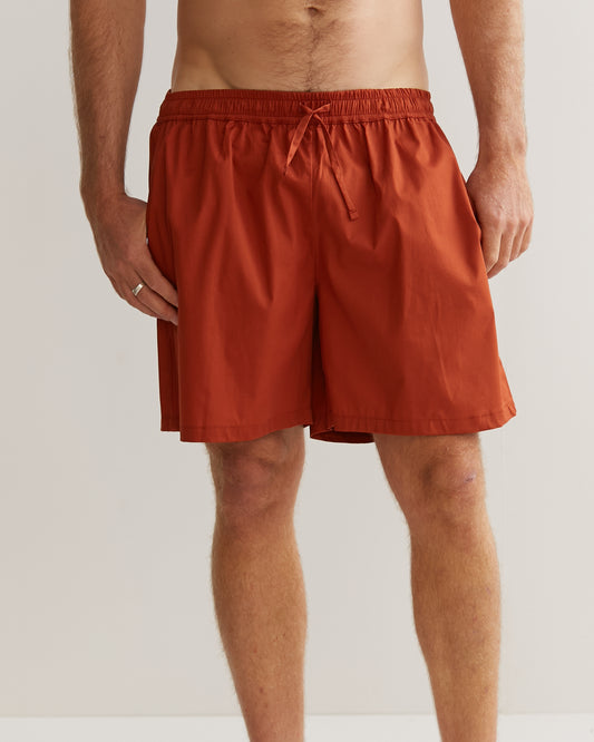 PYJAMA SHORTS IN RUST